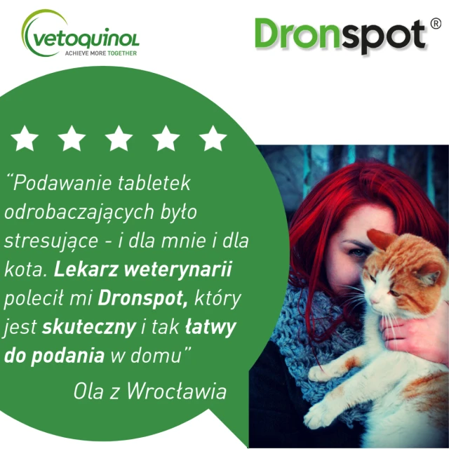 Краплі для котів Vetoquinol Dronspot для малих котів 0,5–2,5 кг (3605870104321)
