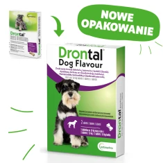 Таблетки від глистів для собак Vetoquinol до 10 кг Drontal Dog Flavour 2 шт (3605870112081)