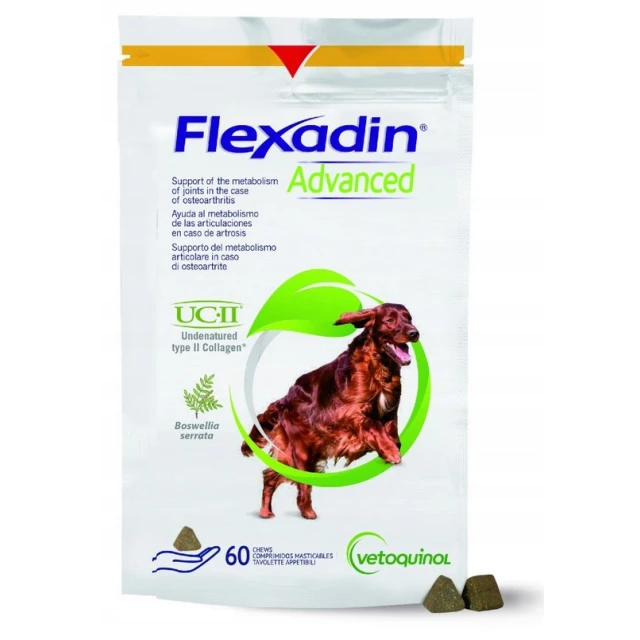 Кормова добавка для собак Vetoquinol Flexadin Advanced 60 шт (3605874565555)