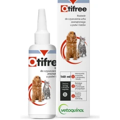Засіб для чищення вух для собак і котів Vetoquinol Otifree 160 мл (3605877345659)