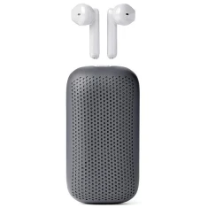 Навушники бездротові Lexon Speakerbuds з Bluetooth динаміком Grey (LA127G)