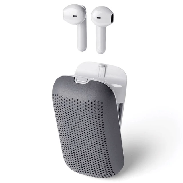Навушники бездротові Lexon Speakerbuds з Bluetooth динаміком Grey (LA127G)