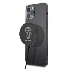Бездротовий зарядний пристрій Karl Lagerfeld 15W Black with MagSafe (KLCBMSIKBK)