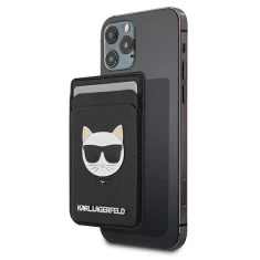 Магнітний гаманець Karl Lagerfeld Saffiano Choupette Head Black with MagSafe (KLWMSCHSFBK)