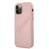 Чехол Guess Saffiano Vintage Script для iPhone 12 Pro Max Pink (GUHCP12LRSAVSRG)