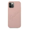 Чехол Guess Saffiano Vintage Script для iPhone 12 Pro Max Pink (GUHCP12LRSAVSRG)