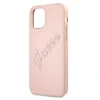 Чехол Guess Saffiano Vintage Script для iPhone 12 Pro Max Pink (GUHCP12LRSAVSRG)