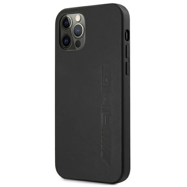 Чохол Mercedes для iPhone 12 Pro Max Leather Hot Stamped Black (AMHCP12LDOLBK)