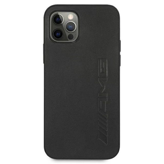 Чохол Mercedes для iPhone 12 Pro Max Leather Hot Stamped Black (AMHCP12LDOLBK)