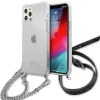 Чохол Guess 4G Silver Chain для iPhone 12 | 12 Pro Transparent (GUHCP12MKC4GSSI)