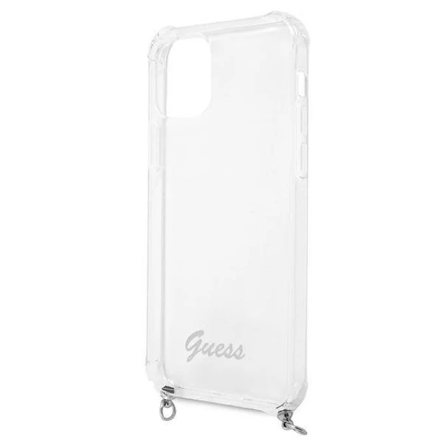 Чохол Guess 4G Silver Chain для iPhone 12 | 12 Pro Transparent (GUHCP12MKC4GSSI)