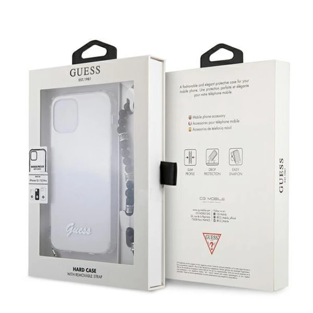 Чохол Guess Black Pearl для iPhone 12 | 12 Pro Transparent (GUHCP12MKPSBK)