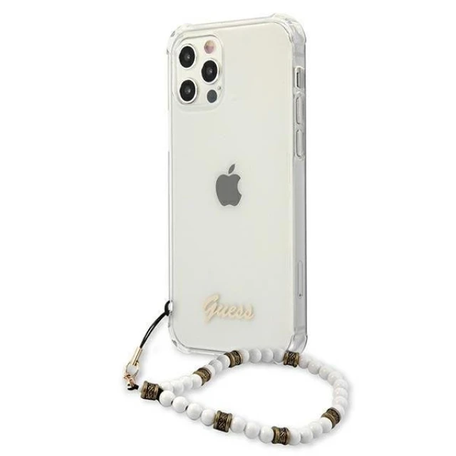 Чохол Guess White Pearl для iPhone 12 | 12 Pro Transparent (GUHCP12MKPSWH)