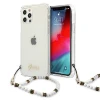 Чохол Guess White Pearl для iPhone 12 Pro Max Transparent (GUHCP12LKPSWH)