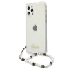 Чохол Guess White Pearl для iPhone 12 Pro Max Transparent (GUHCP12LKPSWH)
