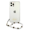 Чохол Guess White Pearl для iPhone 12 Pro Max Transparent (GUHCP12LKPSWH)