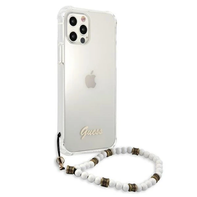 Чохол Guess White Pearl для iPhone 12 Pro Max Transparent (GUHCP12LKPSWH)