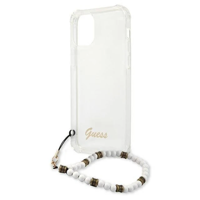Чохол Guess White Pearl для iPhone 12 Pro Max Transparent (GUHCP12LKPSWH)