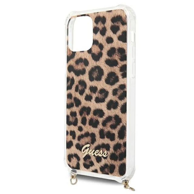 Чохол Guess Gold Strap для iPhone 12 Pro Max Leopard (GUHCP12LKCLEO)