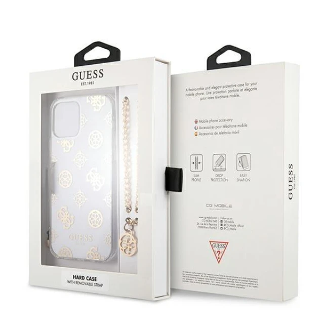 Чехол Guess Peony Chain Collection для iPhone 12 Pro Max Gold (GUHCP12LKSPEGO)