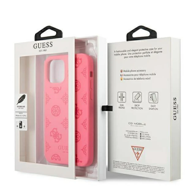 Чехол Guess Peony Collection для iPhone 12 Pro Max Pink (GUHCP12LLSPEFU)
