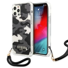 Чохол Guess Camo Strap Collection для iPhone 12 | 12 Pro Black (GUHCP12MKSARBK)