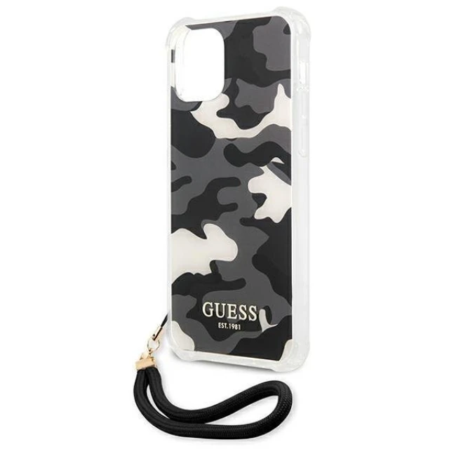 Чохол Guess Camo Strap Collection для iPhone 12 Pro Max Black (GUHCP12LKSARBK)