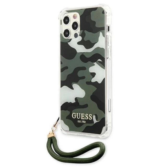 Чохол Guess Camo Strap Collection для iPhone 12 | 12 Pro Green (GUHCP12MKSARKA)