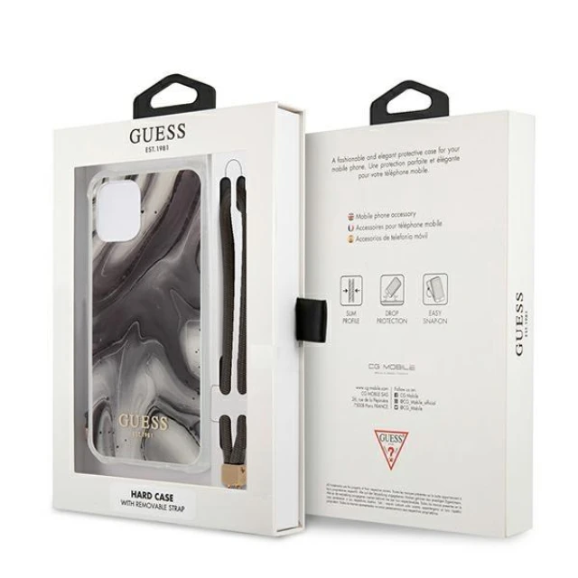 Чохол Guess Marble Collection для iPhone 12 mini Grey (GUHCP12SKSMAGR)