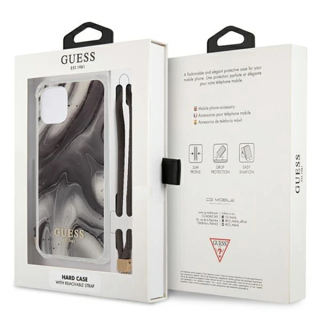Чохол Guess Marble Collection для iPhone 12 Pro Max Grey (GUHCP12LKSMAGR)