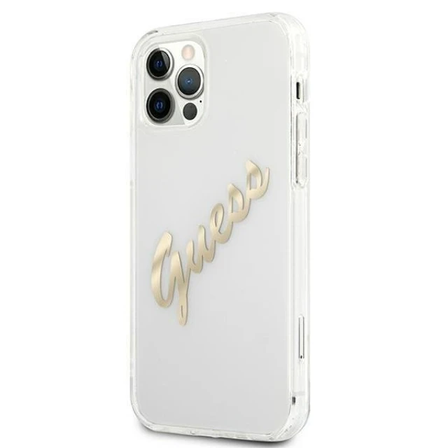 Чохол Guess Vintage Script для iPhone 12 Pro Max Transparent (GUHCP12LKTRSVGO)