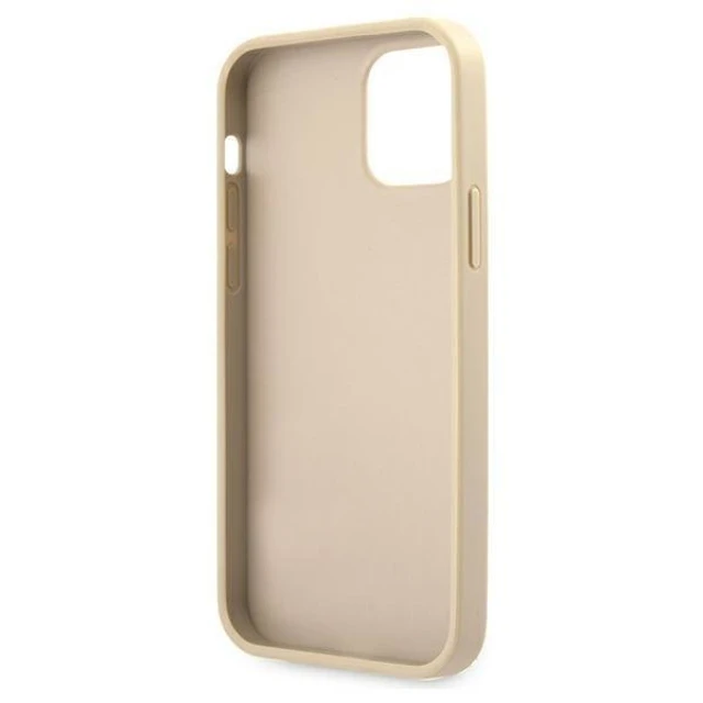 Чохол Guess Saffiano Vintage Script для iPhone 12 | 12 Pro Gold (GUHCP12MRSAVSLG)