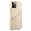 Чохол Guess Saffiano Vintage Script для iPhone 12 Pro Max Gold (GUHCP12LRSAVSLG)