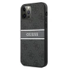 Чохол Guess 4G Stripe для iPhone 12 Pro Max Grey (GUHCP12L4GDGR)