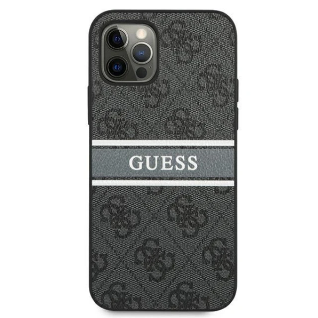 Чохол Guess 4G Stripe для iPhone 12 Pro Max Grey (GUHCP12L4GDGR)