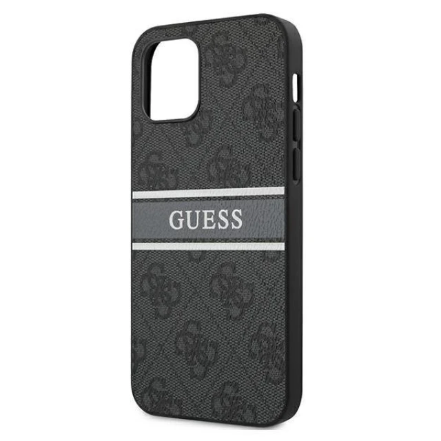 Чохол Guess 4G Stripe для iPhone 12 Pro Max Grey (GUHCP12L4GDGR)