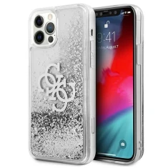 Чохол Guess 4G Big Liquid Glitter для iPhone 12 Pro Max Silver (GUHCP12LLG4GSI)