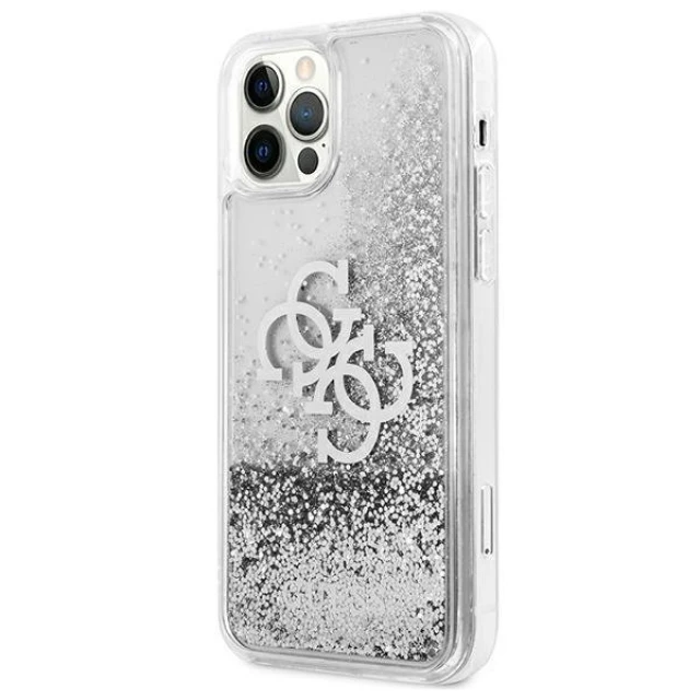 Чохол Guess 4G Big Liquid Glitter для iPhone 12 Pro Max Silver (GUHCP12LLG4GSI)