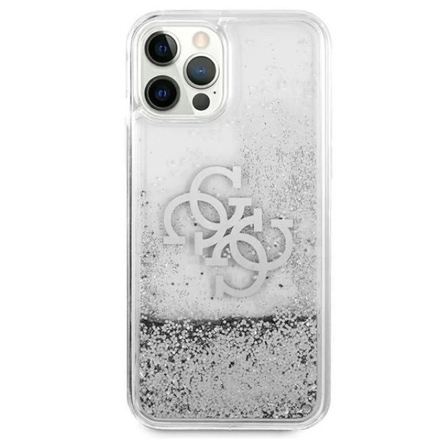 Чохол Guess 4G Big Liquid Glitter для iPhone 12 Pro Max Silver (GUHCP12LLG4GSI)