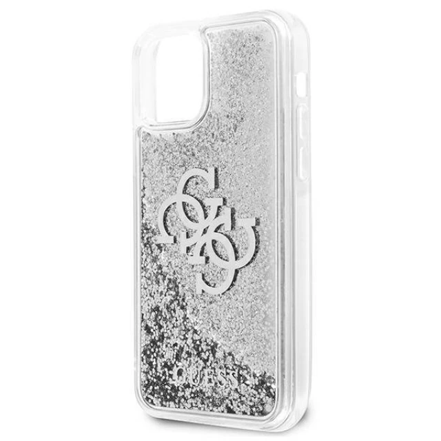 Чохол Guess 4G Big Liquid Glitter для iPhone 12 Pro Max Silver (GUHCP12LLG4GSI)