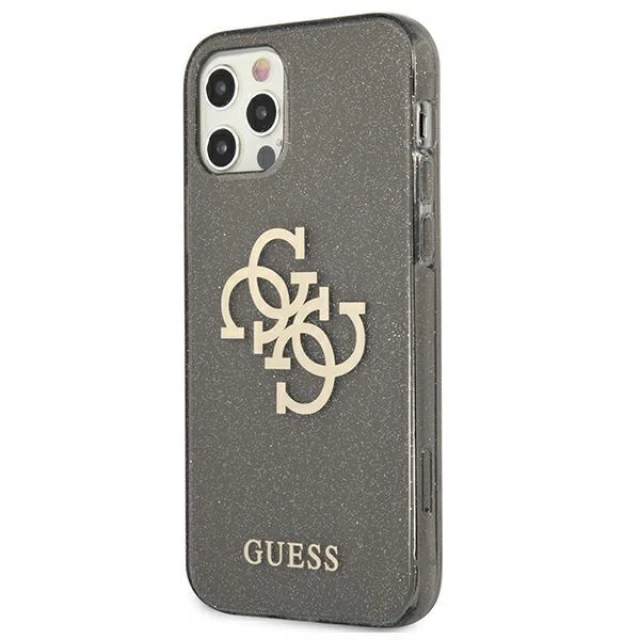 Чехол Guess Glitter 4G Big Logo для iPhone 12 Pro Max Black (GUHCP12LPCUGL4GBK)