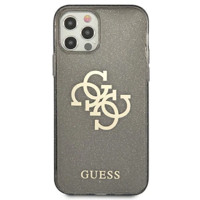 Чехол Guess Glitter 4G Big Logo для iPhone 12 Pro Max Black (GUHCP12LPCUGL4GBK)