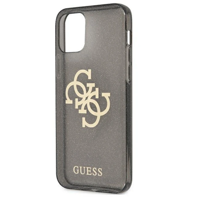 Чехол Guess Glitter 4G Big Logo для iPhone 12 Pro Max Black (GUHCP12LPCUGL4GBK)