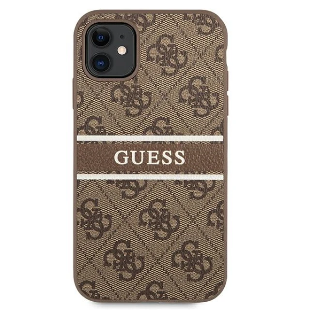 Чохол Guess 4G Stripe для iPhone 11 Brown (GUHCN614GDBR)