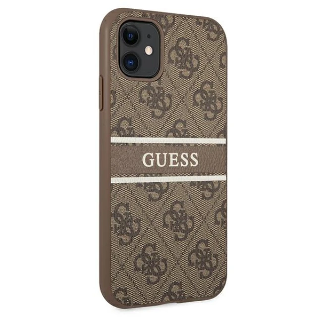 Чохол Guess 4G Stripe для iPhone 11 Brown (GUHCN614GDBR)