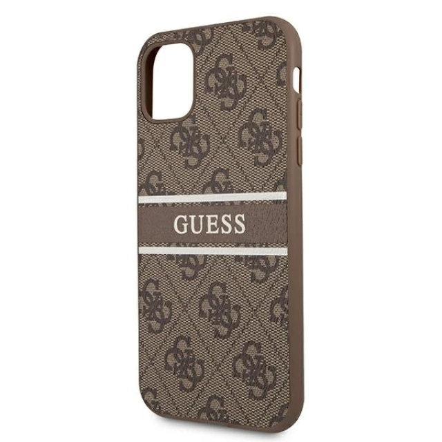 Чохол Guess 4G Stripe для iPhone 11 Brown (GUHCN614GDBR)
