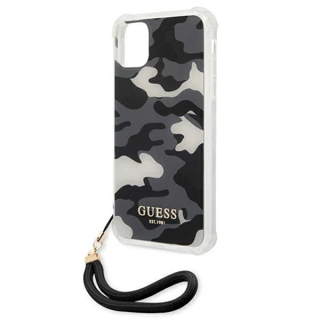 Чохол Guess Camo Strap Collection для iPhone 11 Black (GUHCN61KSARBK)