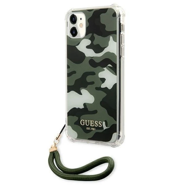 Чохол Guess Camo Strap Collection для iPhone 11 Green (GUHCN61KSARKA)