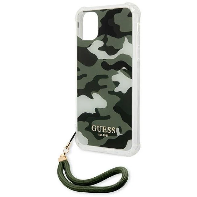 Чохол Guess Camo Strap Collection для iPhone 11 Green (GUHCN61KSARKA)