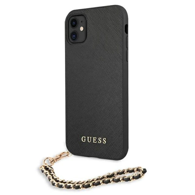 Чохол Guess Saffiano Chain для iPhone 11 Black (GUHCN61SASGBK)